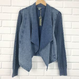 Natural Reflections Open Jacket Small Acid Wash